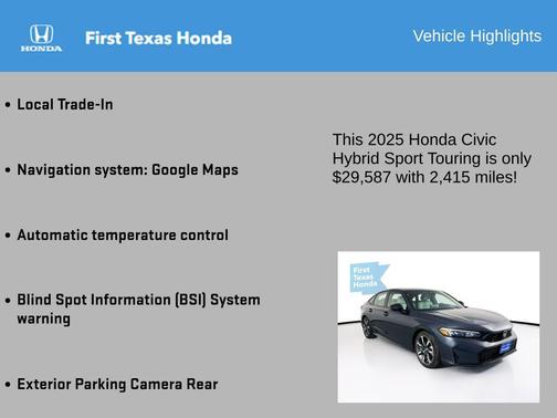 2025 Honda Civic Hybrid Sport Touring