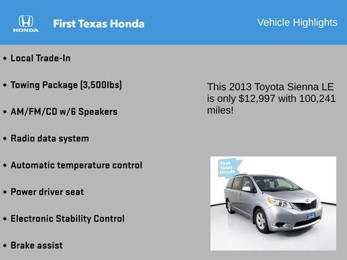 2013 Toyota Sienna LE