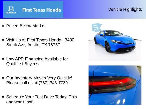 Boost Blue Pearl 2026 Honda Prelude Hybrid