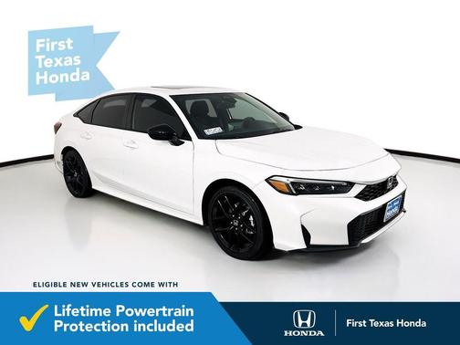 Platinum White Pearl 2026 Honda Civic Hybrid Sport
