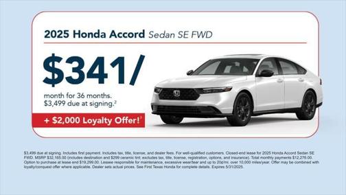 2025 Honda Accord LX 1.5T