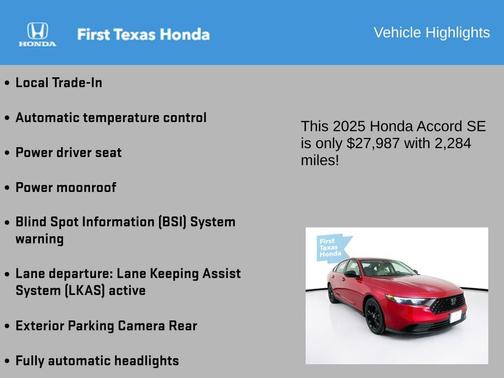 2025 Honda Accord Sport SE 1.5T