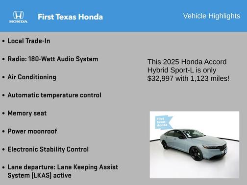 2025 Honda Accord Hybrid Base