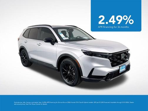 Solar Silver Metallic 2026 Honda CR-V Hybrid Sport-L FWD