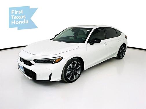 Platinum White Pearl 2026 Honda Civic Hybrid Sport Touring