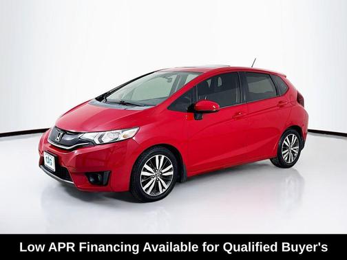 Red 2015 Honda Fit EX