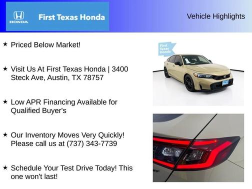 Sand Dune Pearl 2026 Honda Civic Sport