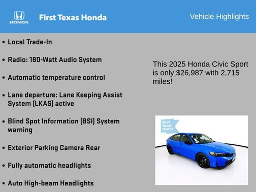 2025 Honda Civic Sport