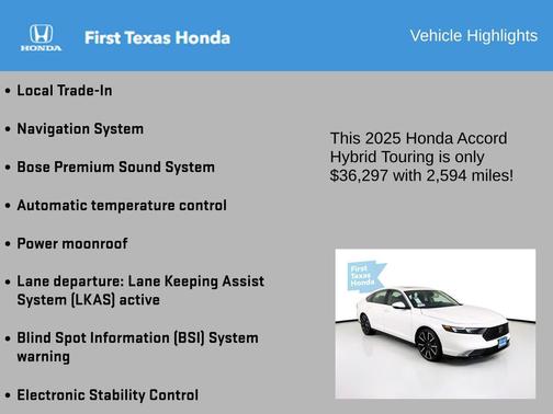 2025 Honda Accord Hybrid Touring