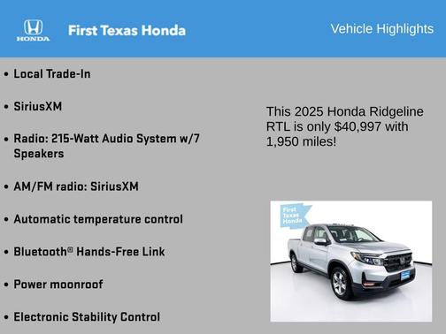 2025 Honda Ridgeline RTL