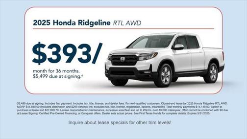 2025 Honda Ridgeline Sport