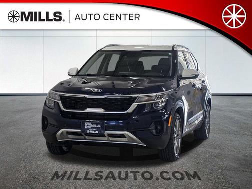 Dark Ocean Blue/White Roof 2021 Kia Seltos S