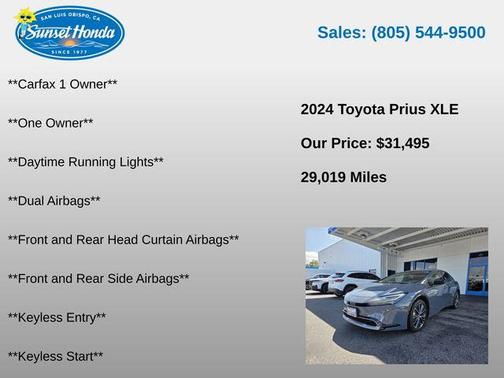 Gray 2024 Toyota Prius XLE