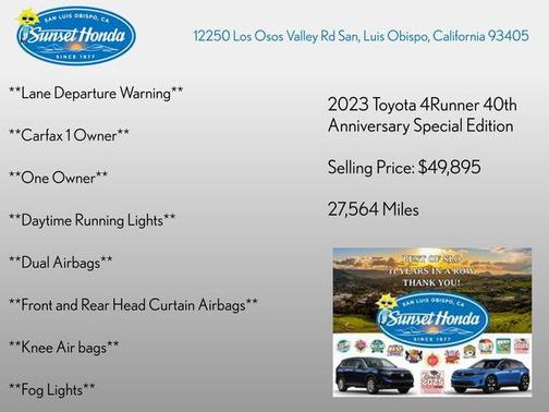 Ice 2023 Toyota 4Runner 40th Anniversary Special Edition