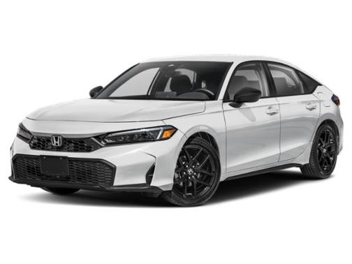 Platinum White Pearl 2025 Honda Civic Sport Hatchback
