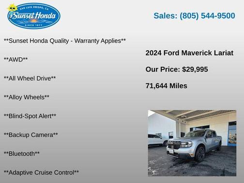 Silver Metallic 2024 Ford Maverick Lariat