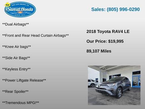 Magnetic Gray Metallic 2018 Toyota RAV4 LE