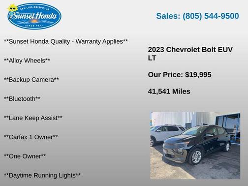 Mosaic Black Metallic 2023 Chevrolet Bolt EUV FWD LT
