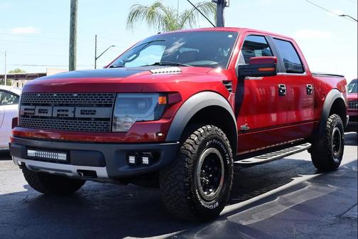 Red 2014 Ford F-150 SVT Raptor