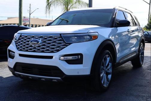 Star White Metallic Tri-Coat 2021 Ford Explorer Platinum