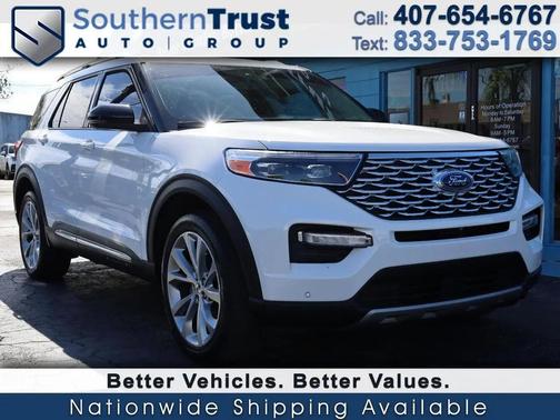 Star White Metallic Tri-Coat 2021 Ford Explorer Platinum