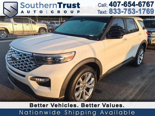 Star White Metallic Tri-Coat 2021 Ford Explorer Platinum