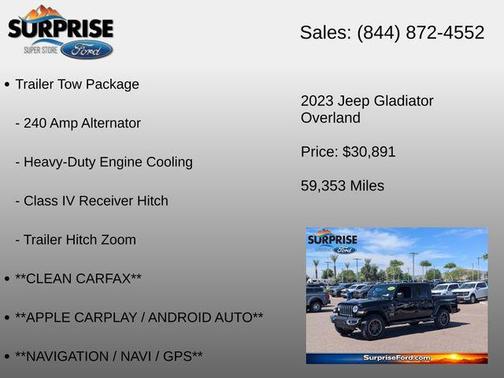 Black Clearcoat 2023 Jeep Gladiator Overland