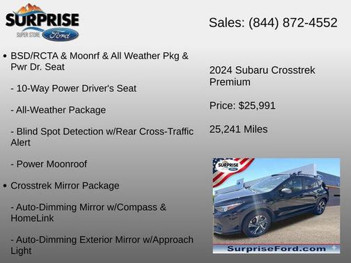 Crystal Black Silica 2024 Subaru Crosstrek Premium