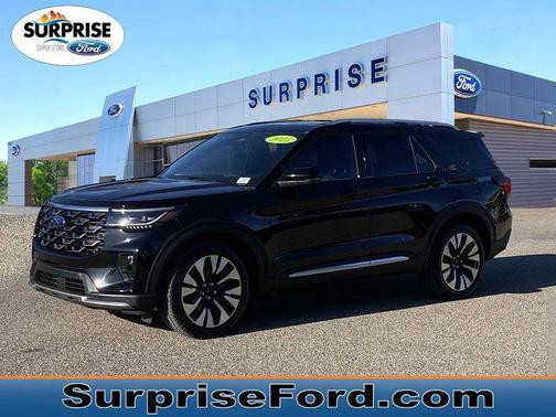 Agate Black Metallic 2025 Ford Explorer Platinum