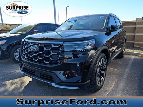 Agate Black Metallic 2025 Ford Explorer Platinum
