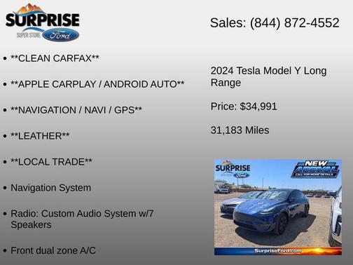 Deep Blue 2024 Tesla Model Y