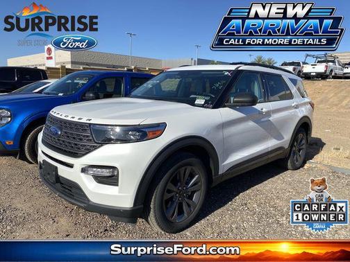 Star White Metallic Tri-Coat 2021 Ford Explorer XLT