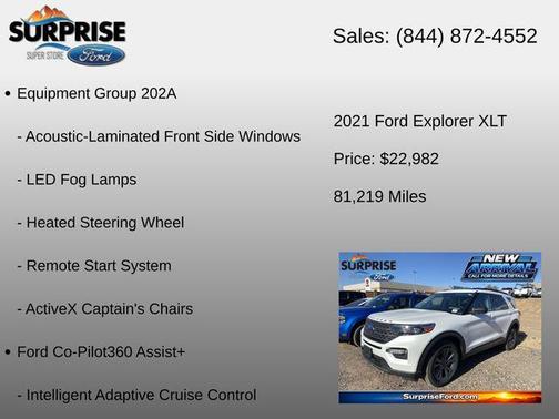 Star White Metallic Tri-Coat 2021 Ford Explorer XLT