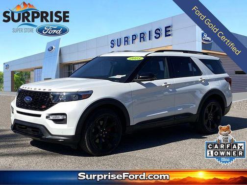 Star White Metallic Tri-Coat 2023 Ford Explorer ST
