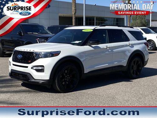 Star White Metallic Tri-Coat 2023 Ford Explorer ST