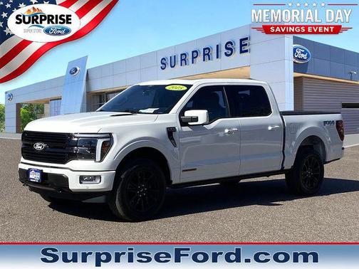Star White Metallic Tri-Coat 2025 Ford F-150 Platinum