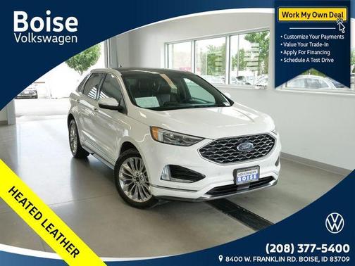 White Metallic 2021 Ford Edge Titanium