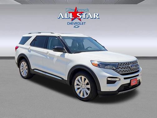Star White Metallic Tri-Coat 2022 Ford Explorer Limited