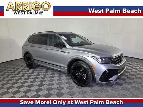 Silver Metallic 2023 Volkswagen Tiguan 2.0T SE R-Line Black