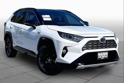 Blizzard Pearl/Midnight Black Metallic 2021 Toyota RAV4 Hybrid SE