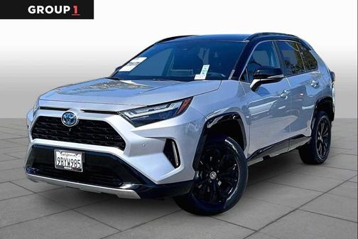 Silver Sky Metallic/Midnight Black Metallic 2022 Toyota RAV4 Hybrid SE