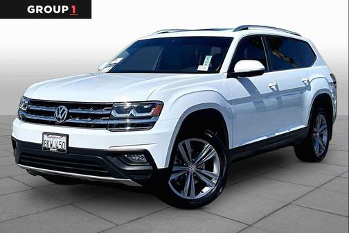 Pure White 2019 Volkswagen Atlas 3.6L SE w/Technology