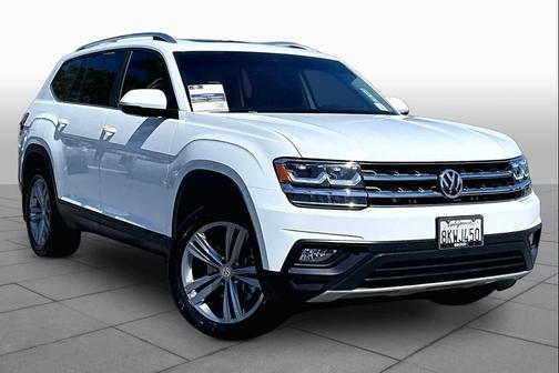 Pure White 2019 Volkswagen Atlas 3.6L SE w/Technology