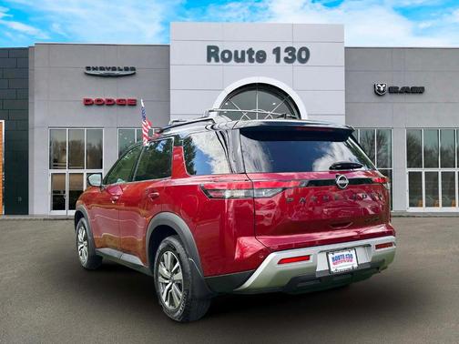 2 Tone Red / Black Roof 2023 Nissan Pathfinder SL