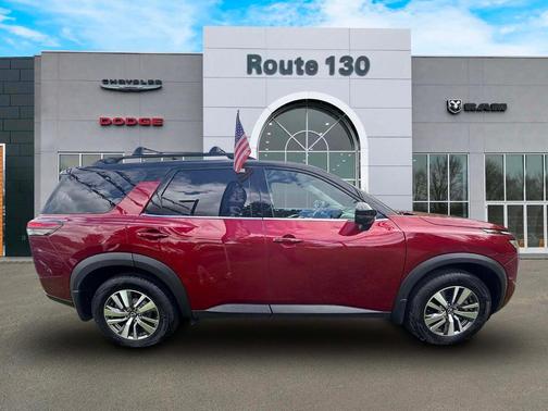 2 Tone Red / Black Roof 2023 Nissan Pathfinder SL
