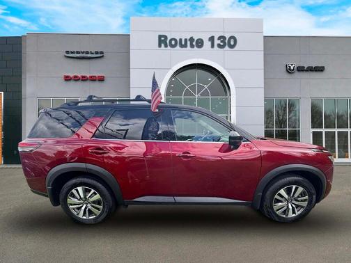 2 Tone Red / Black Roof 2023 Nissan Pathfinder SL