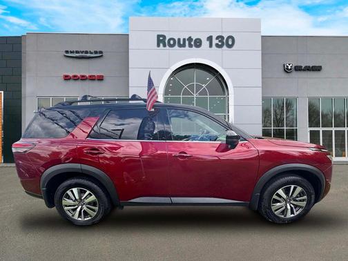 2 Tone Red / Black Roof 2023 Nissan Pathfinder SL