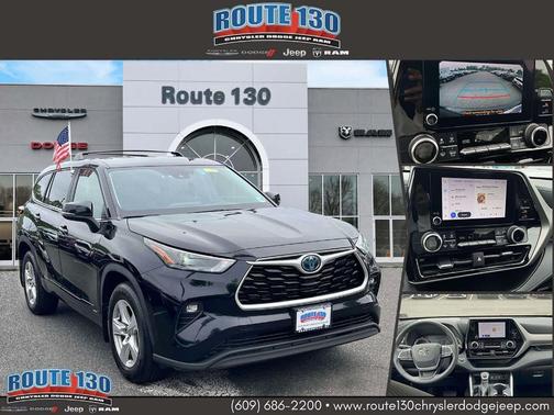 Midnight Black Metallic 2023 Toyota Highlander Hybrid LE