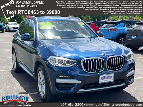 Phytonic Blue Metallic 2020 BMW X3 xDrive30i