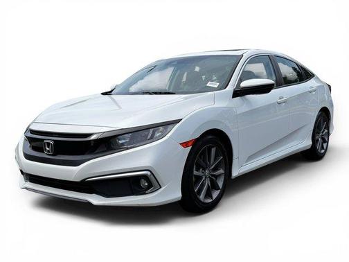 Platinum White Pearl 2021 Honda Civic EX-L